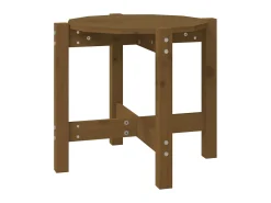 Mesa de centro de madera maciza de pino marrón miel Ø52,5x45 cm ES15008