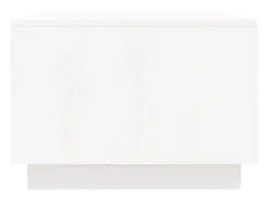 Mesa de centro de madera maciza de pino blanco 80x50x35 cm