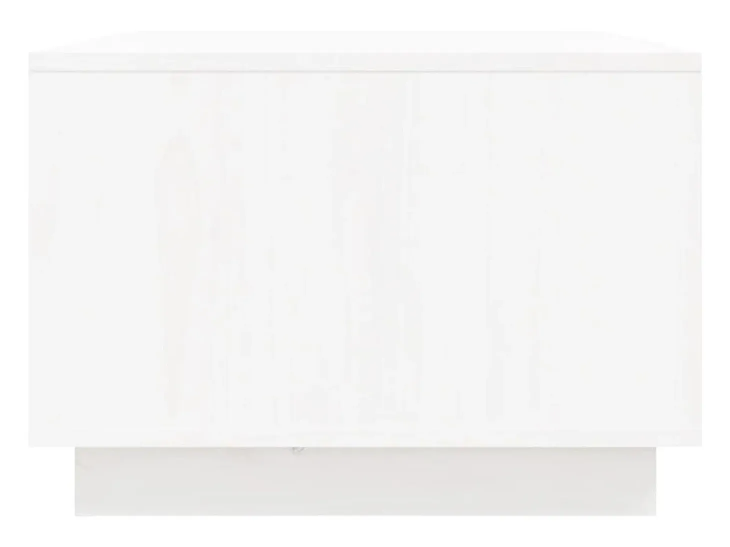 Mesa de centro de madera maciza de pino blanco 80x50x35 cm