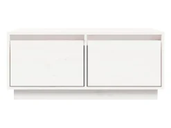 Mesa de centro de madera maciza de pino blanco 80x50x35 cm