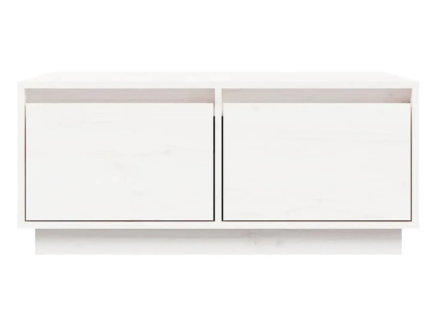 Mesa de centro de madera maciza de pino blanco 80x50x35 cm