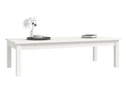 Mesa de centro de madera maciza de pino blanco 110x50x30 cm
