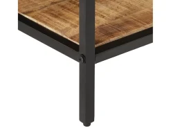 Mesa de centro de madera maciza de mango rugosa 100x50x35 cm