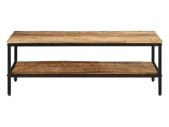 Mesa de centro de madera maciza de mango rugosa 100x50x35 cm