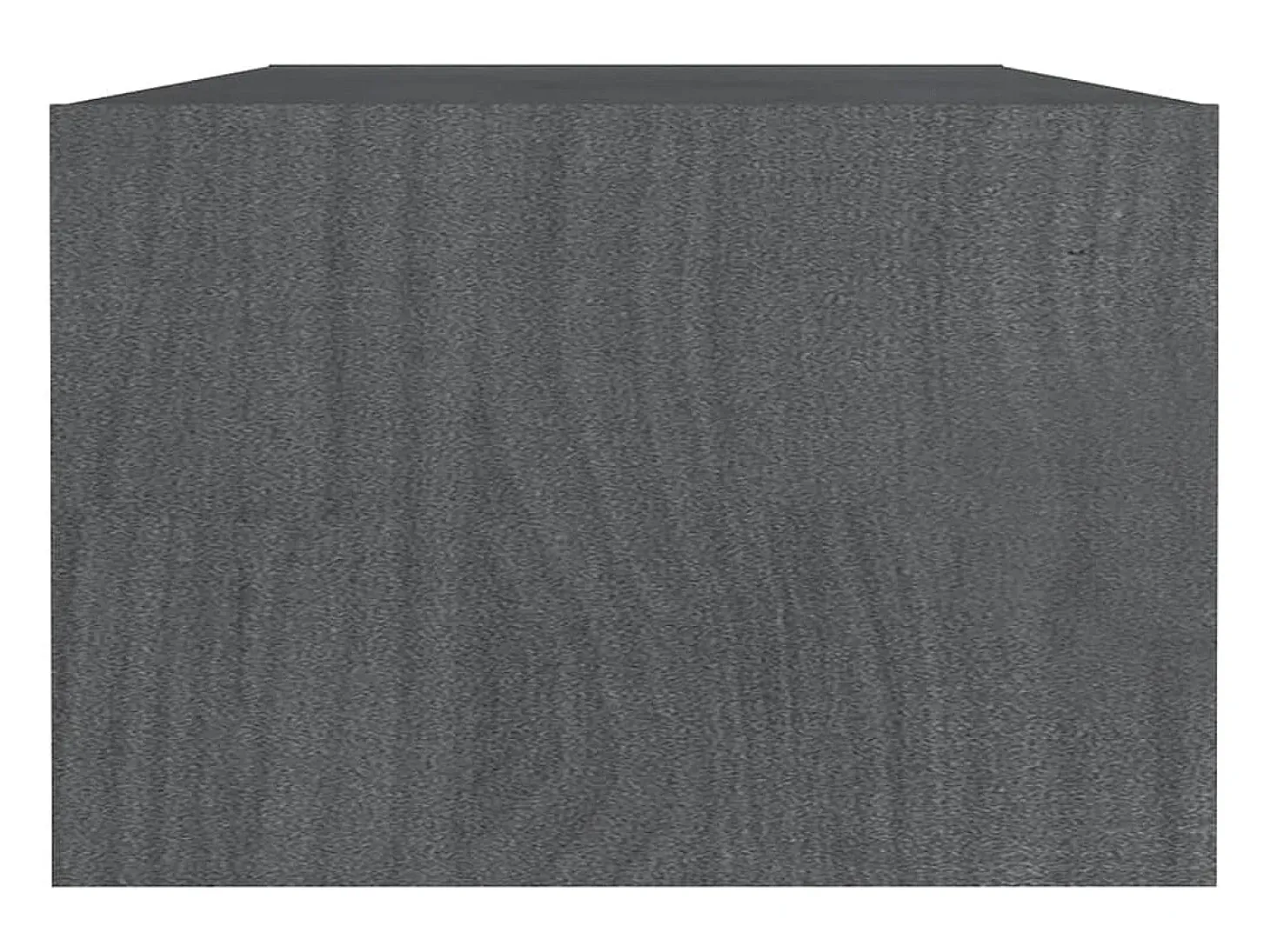 Mesa de centro de madera maciza de pino gris 110x50x34 cm