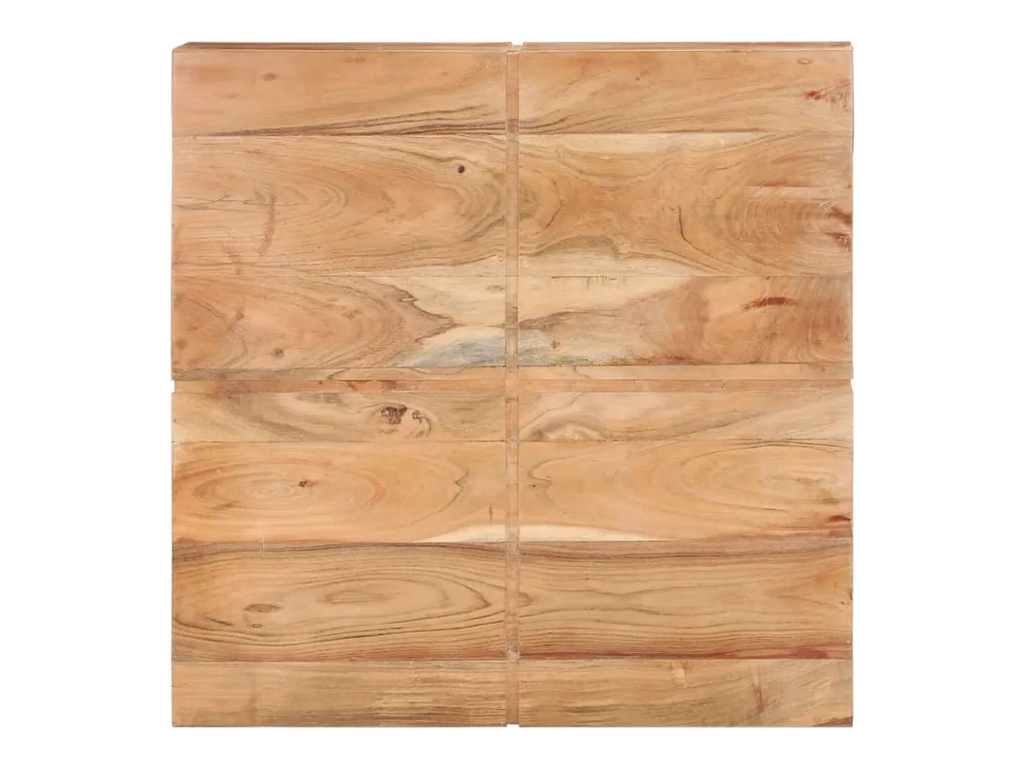 Mesa de centro de madera maciza de acacia 80x80x28 cm