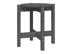 Mesa de centro de madera maciza de pino gris Ø42,5x45 cm ES71641