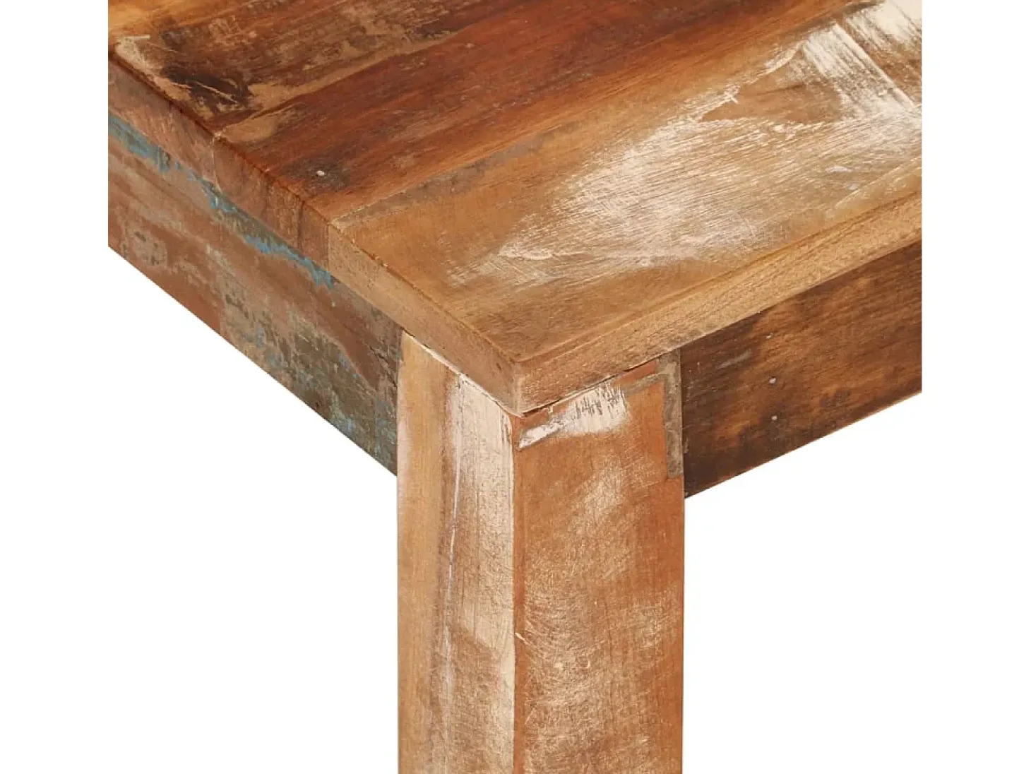 Mesa de centro de madera maciza reciclada 55x55x35 cm