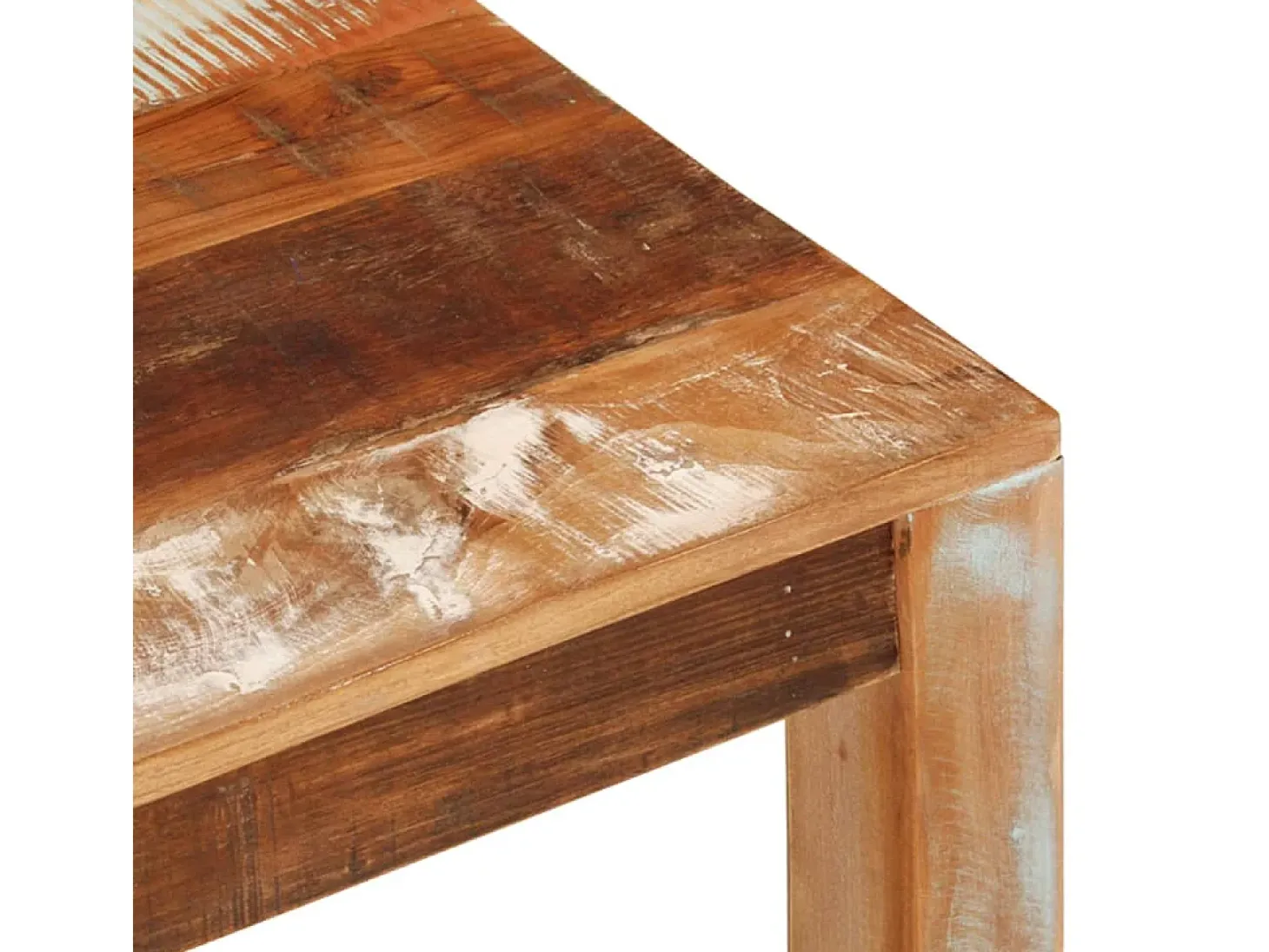 Mesa de centro de madera maciza reciclada 55x55x35 cm