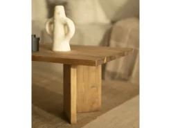 Mesa de centro de madera maciza en tono roble oscuro de 120x50cm - KYOTO - DECOWOOD