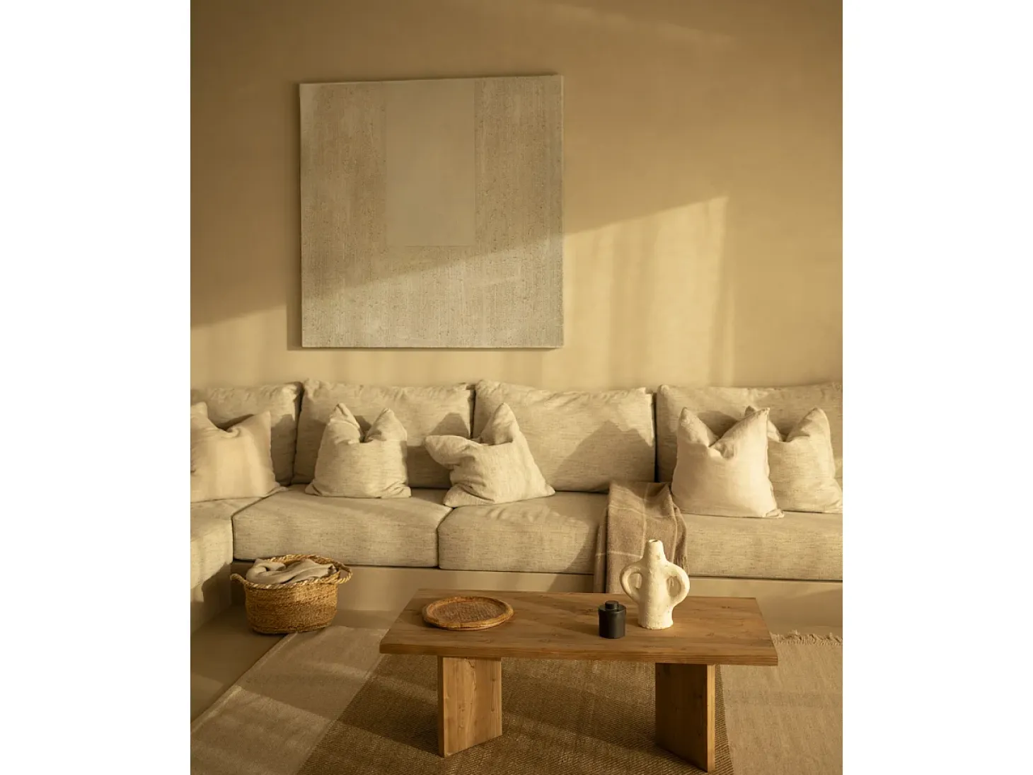 Mesa de centro de madera maciza en tono roble oscuro de 120x50cm - KYOTO - DECOWOOD