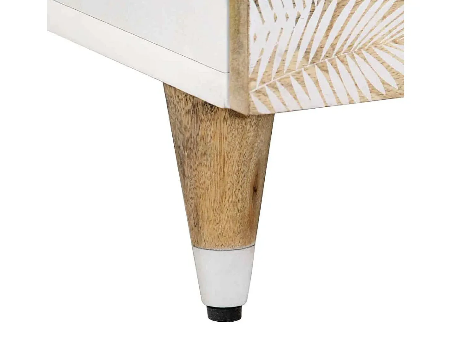 Mesa de centro de madera maciza mango 80x54x40 cm