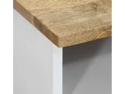 Mesa de centro de madera maciza mango 80x54x40 cm