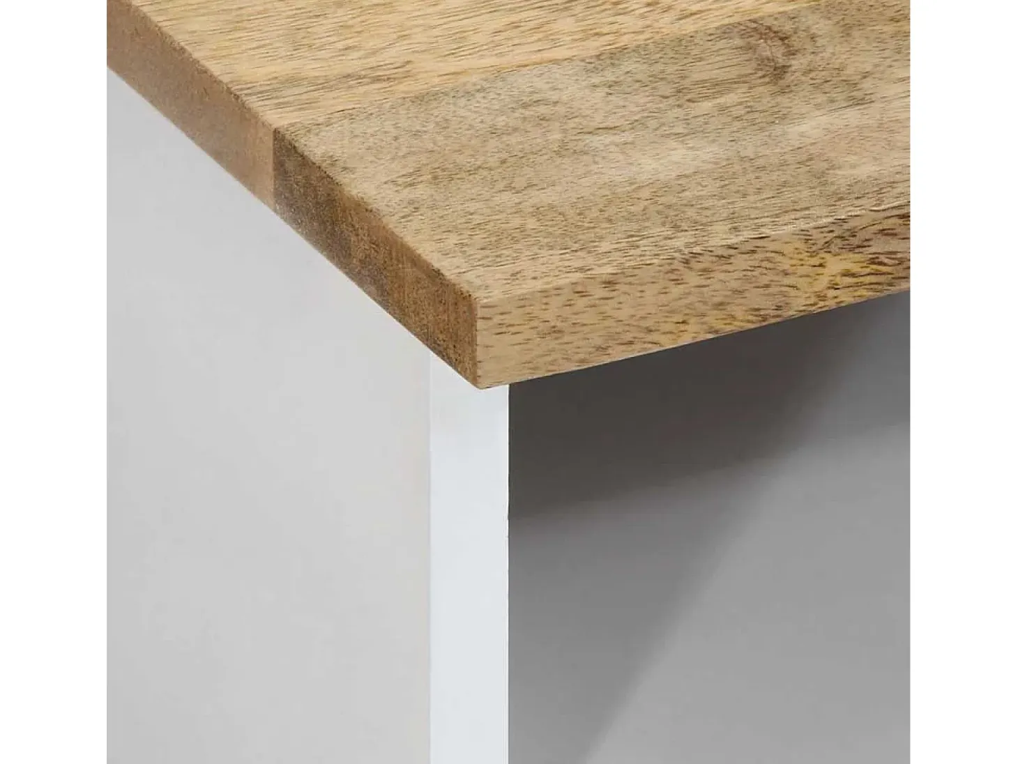Mesa de centro de madera maciza mango 80x54x40 cm