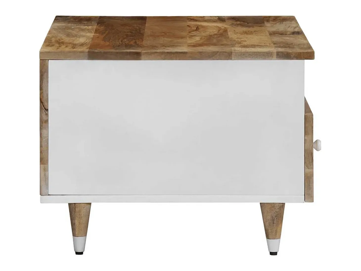 Mesa de centro de madera maciza mango 80x54x40 cm