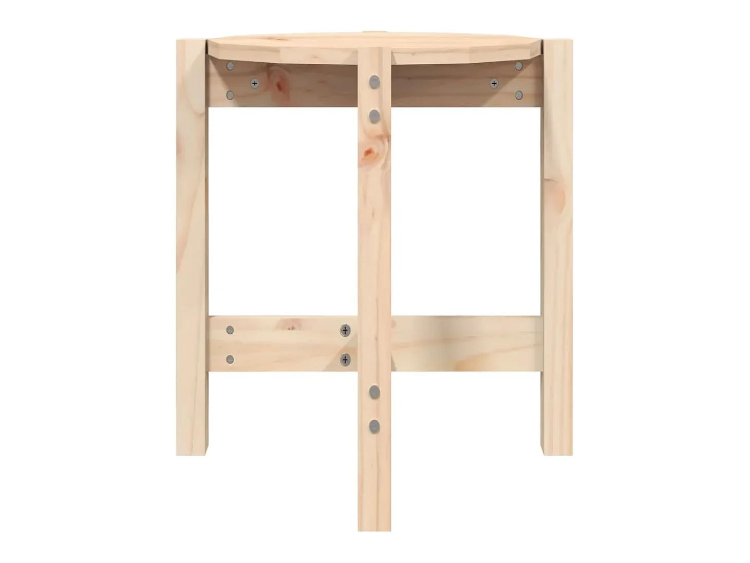 Mesa de centro de madera de pino maciza Ø 42,5x45 cm
