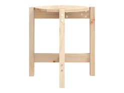 Mesa de centro de madera de pino maciza Ø 42,5x45 cm