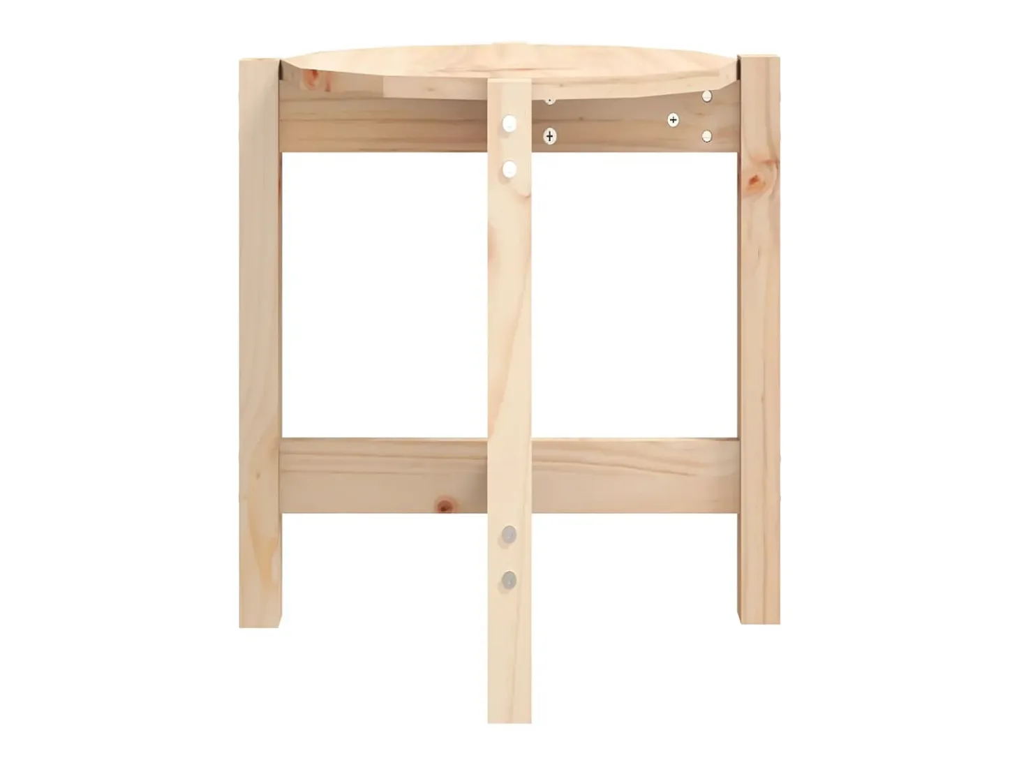 Mesa de centro de madera de pino maciza Ø 42,5x45 cm