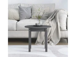 Mesa de centro de madera maciza de pino gris Ø 45x40 cm ES70792