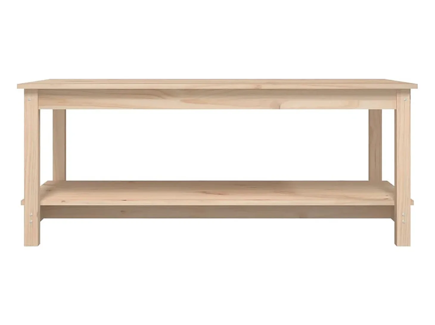 Mesa de centro de madera maciza de pino 110x55x45 cm