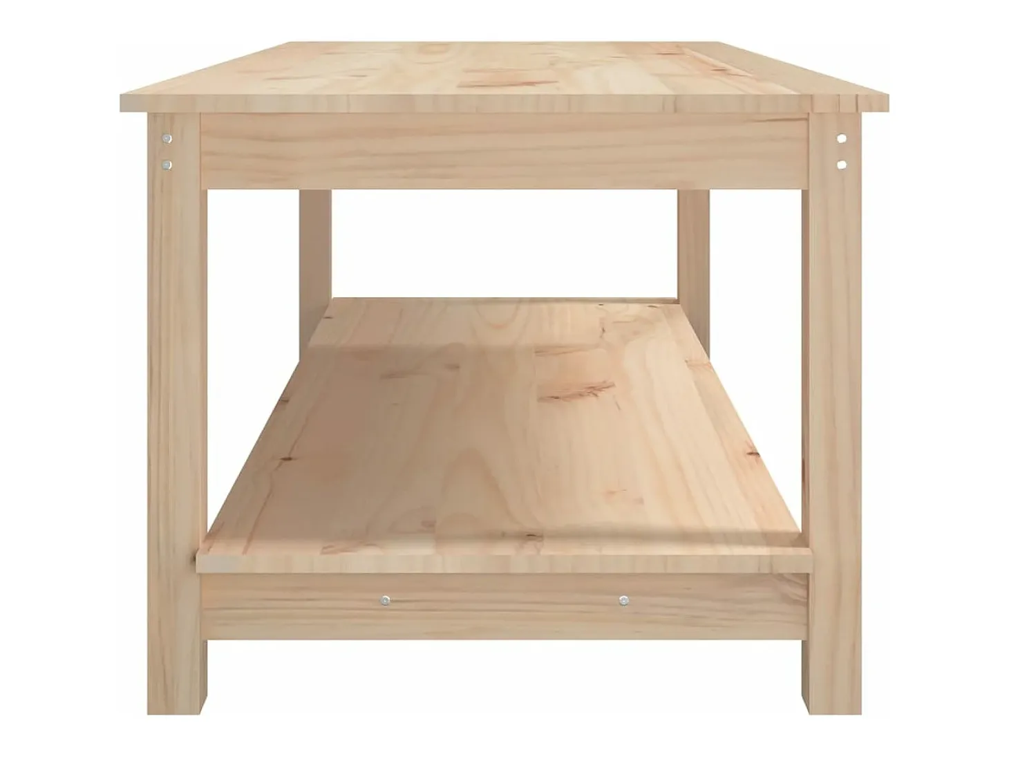 Mesa de centro de madera maciza de pino 110x55x45 cm