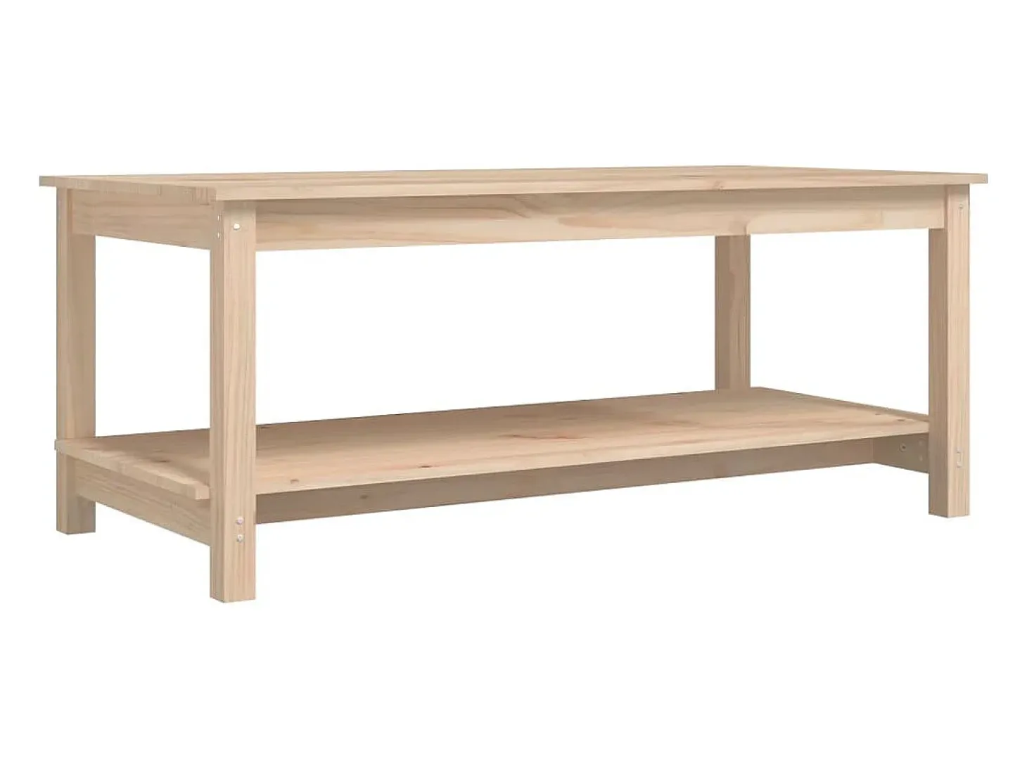 Mesa de centro de madera maciza de pino 110x55x45 cm