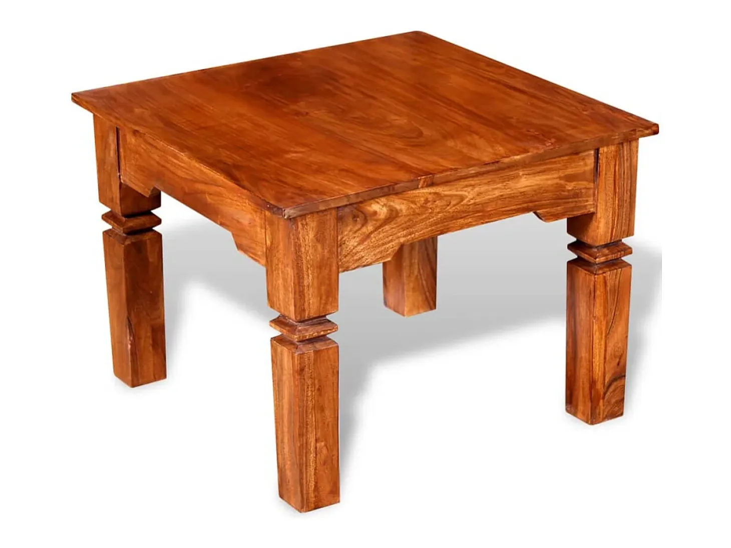 Mesa de centro de madera maciza 60x60x45 cm
