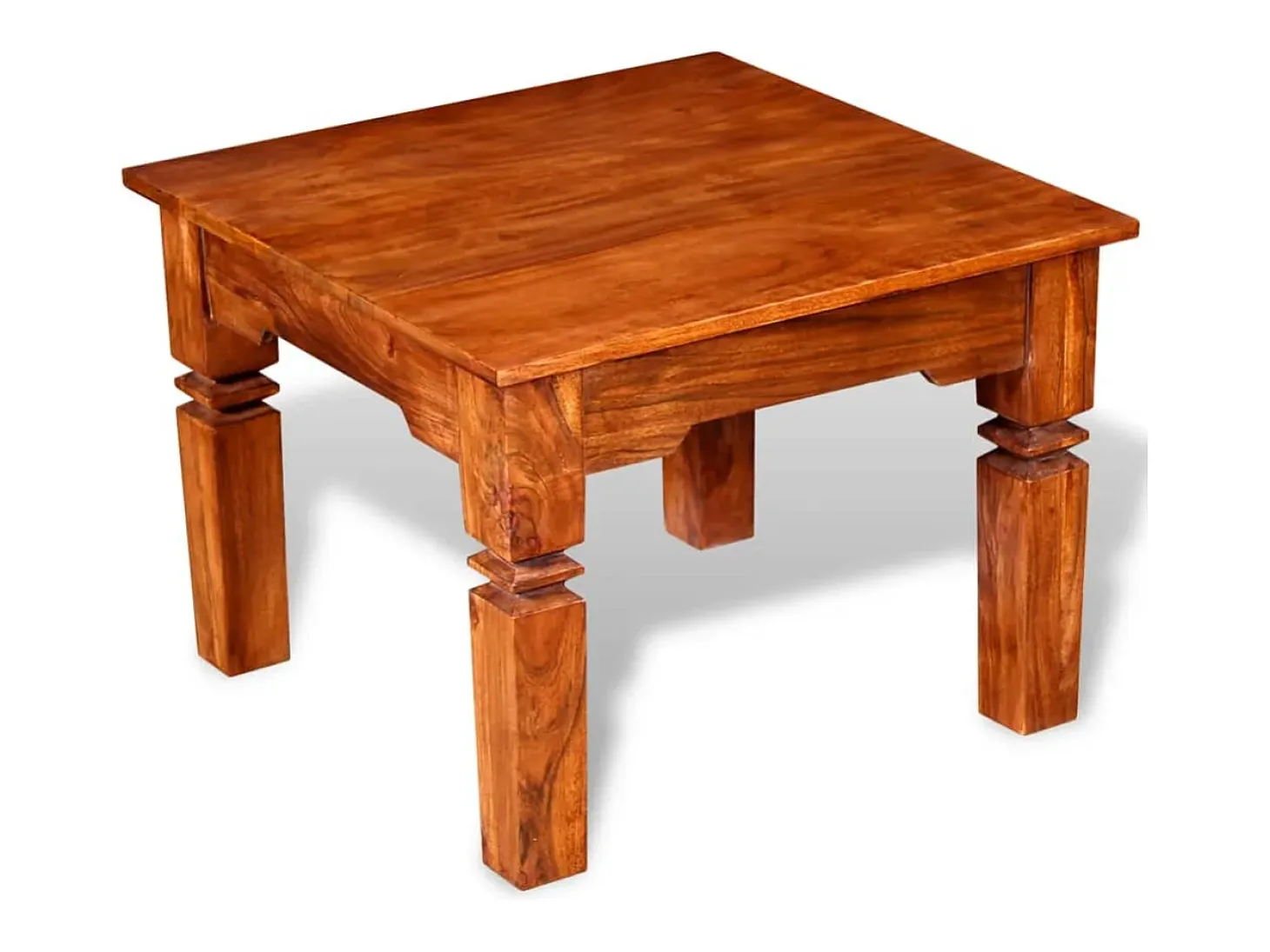 Mesa de centro de madera maciza 60x60x45 cm