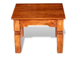 Mesa de centro de madera maciza 60x60x45 cm