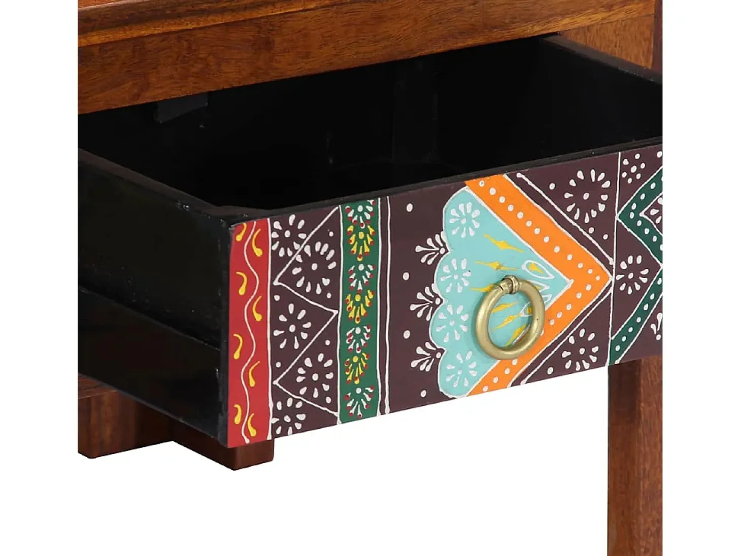 Mesa de centro de madera maciza de acacia 90x50x40 cm