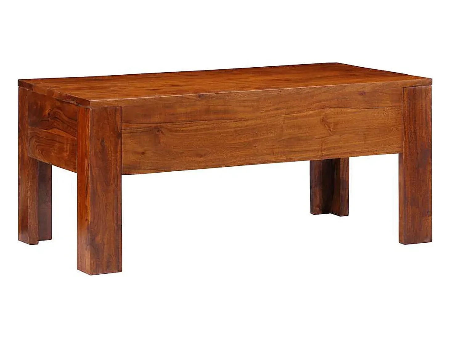 Mesa de centro de madera maciza de acacia 90x50x40 cm