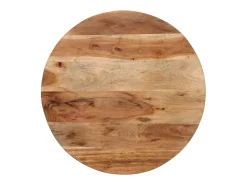 Mesa de centro de madera maciza de acacia y hierro 35x35x30 cm