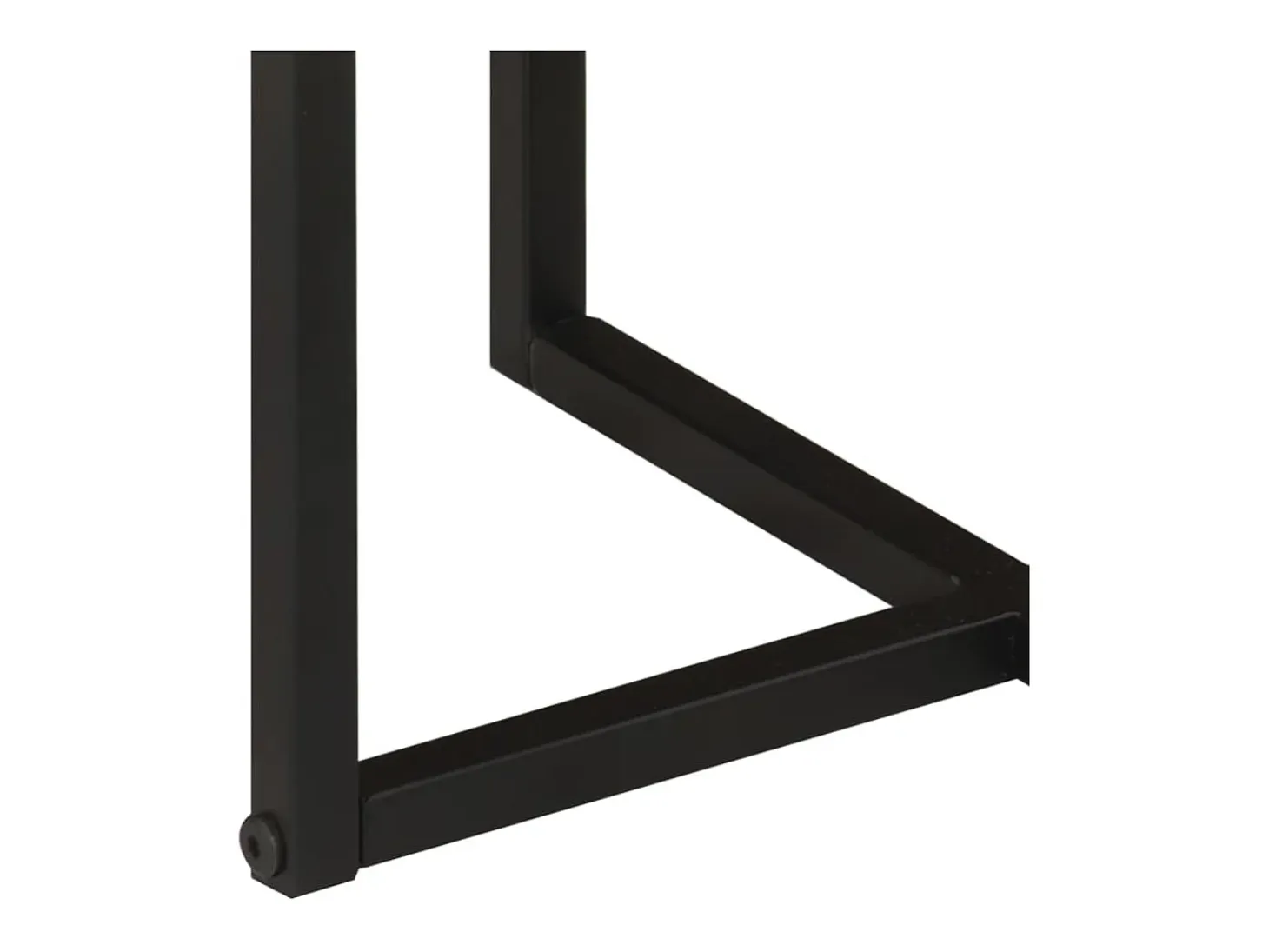 Mesa de centro de madera maciza de acacia y hierro 35x35x30 cm