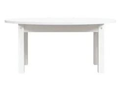 Mesa de centro de madera maciza de pino blanco 80x40x35 cm