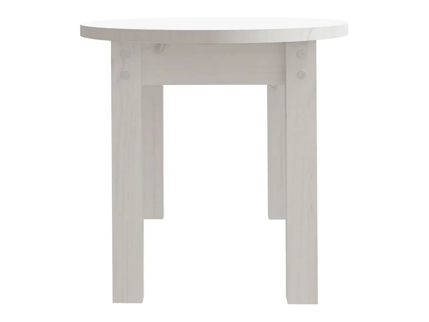 Mesa de centro de madera maciza de pino blanco 80x40x35 cm
