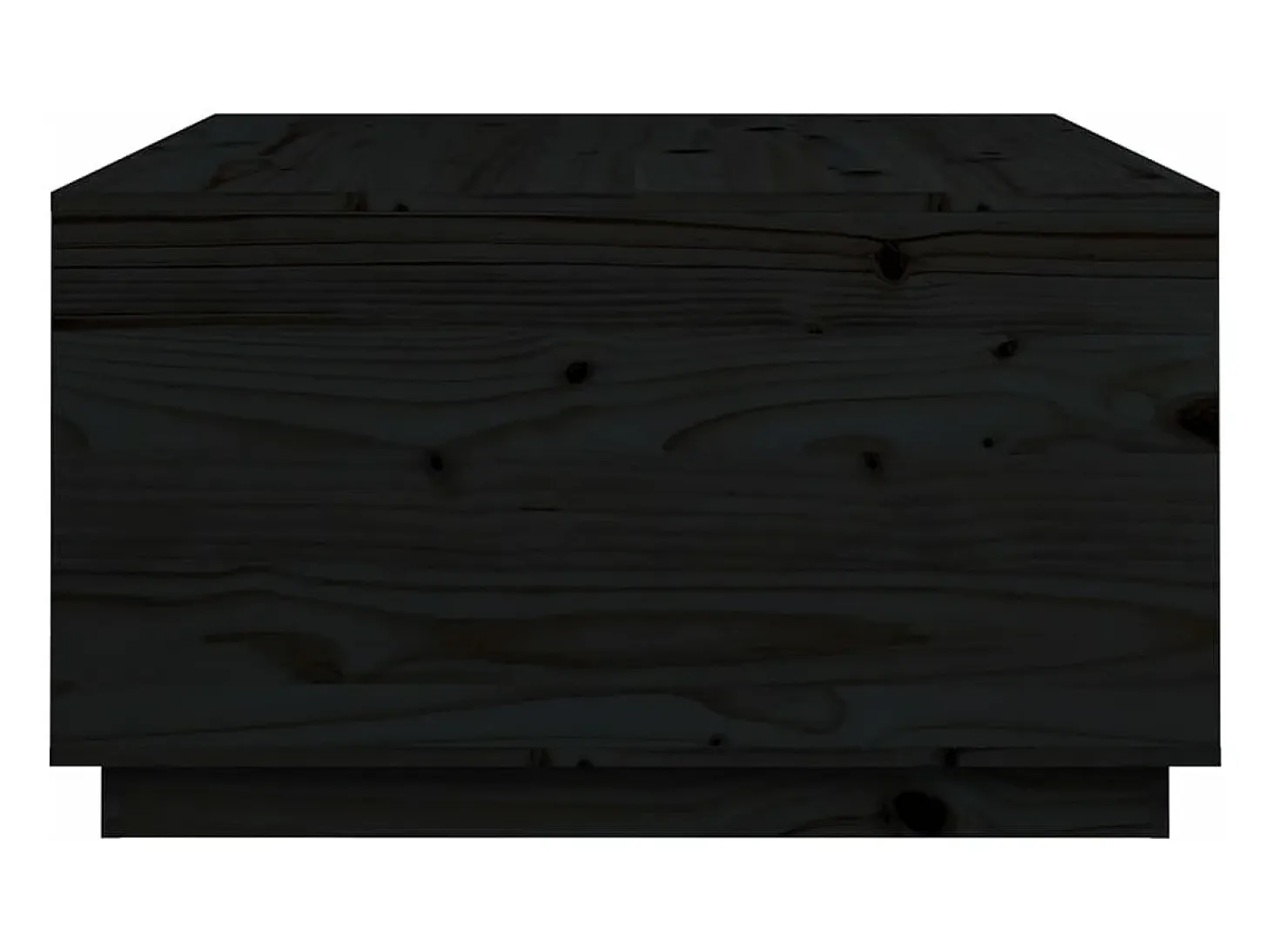 Mesa de centro de madera maciza de pino negro 80x80x45 cm