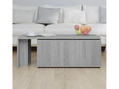 Mesa de centro de madera contrachapada gris Sonoma 150x50x35 cm