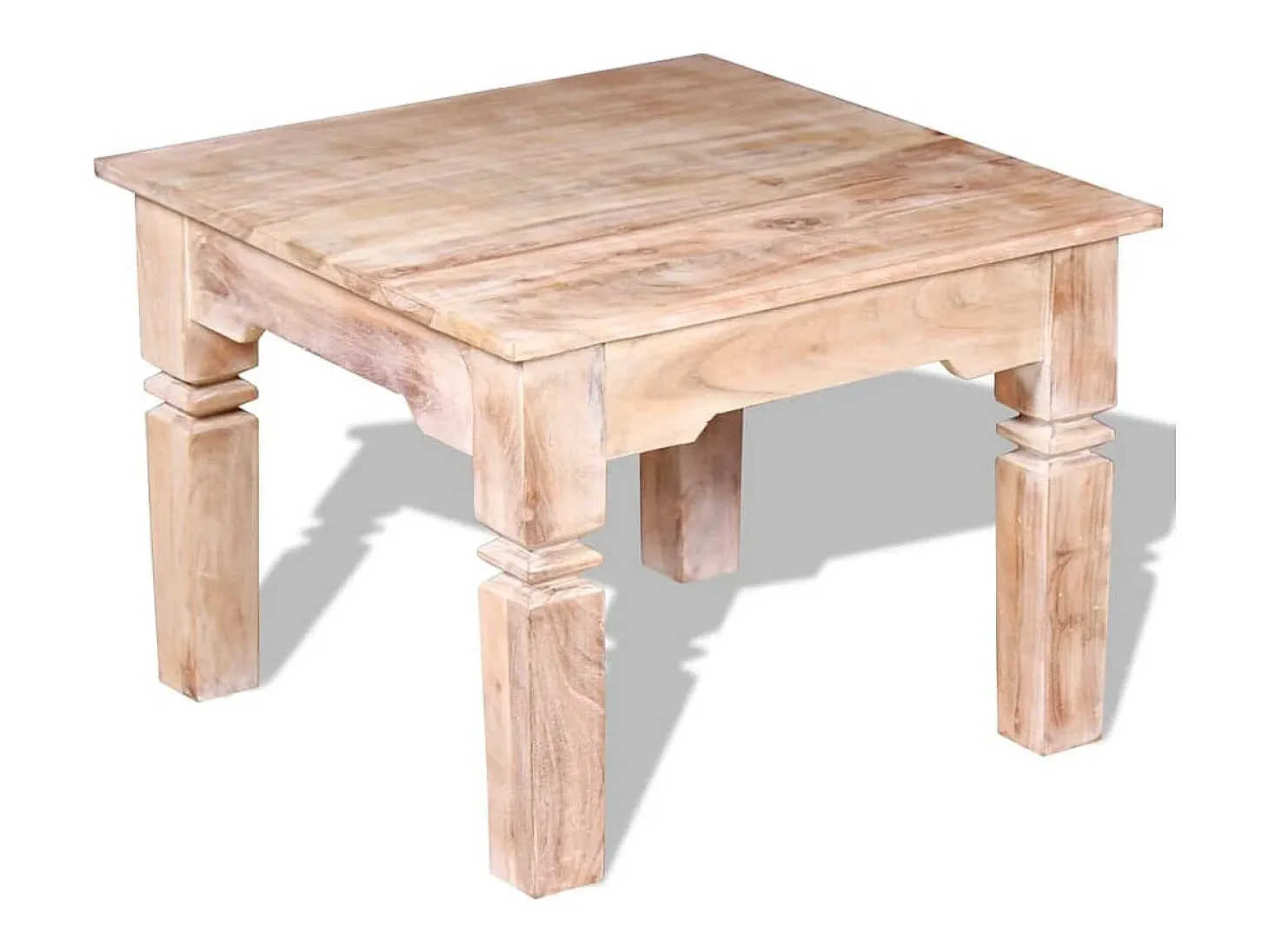 Mesa de centro de madera de acacia 60x60x45 cm