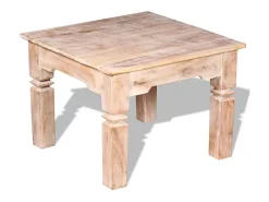 Mesa de centro de madera de acacia 60x60x45 cm