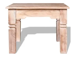 Mesa de centro de madera de acacia 60x60x45 cm