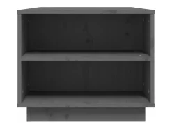 Mesa de centro de madera maciza de pino gris 90x49x40,5 cm
