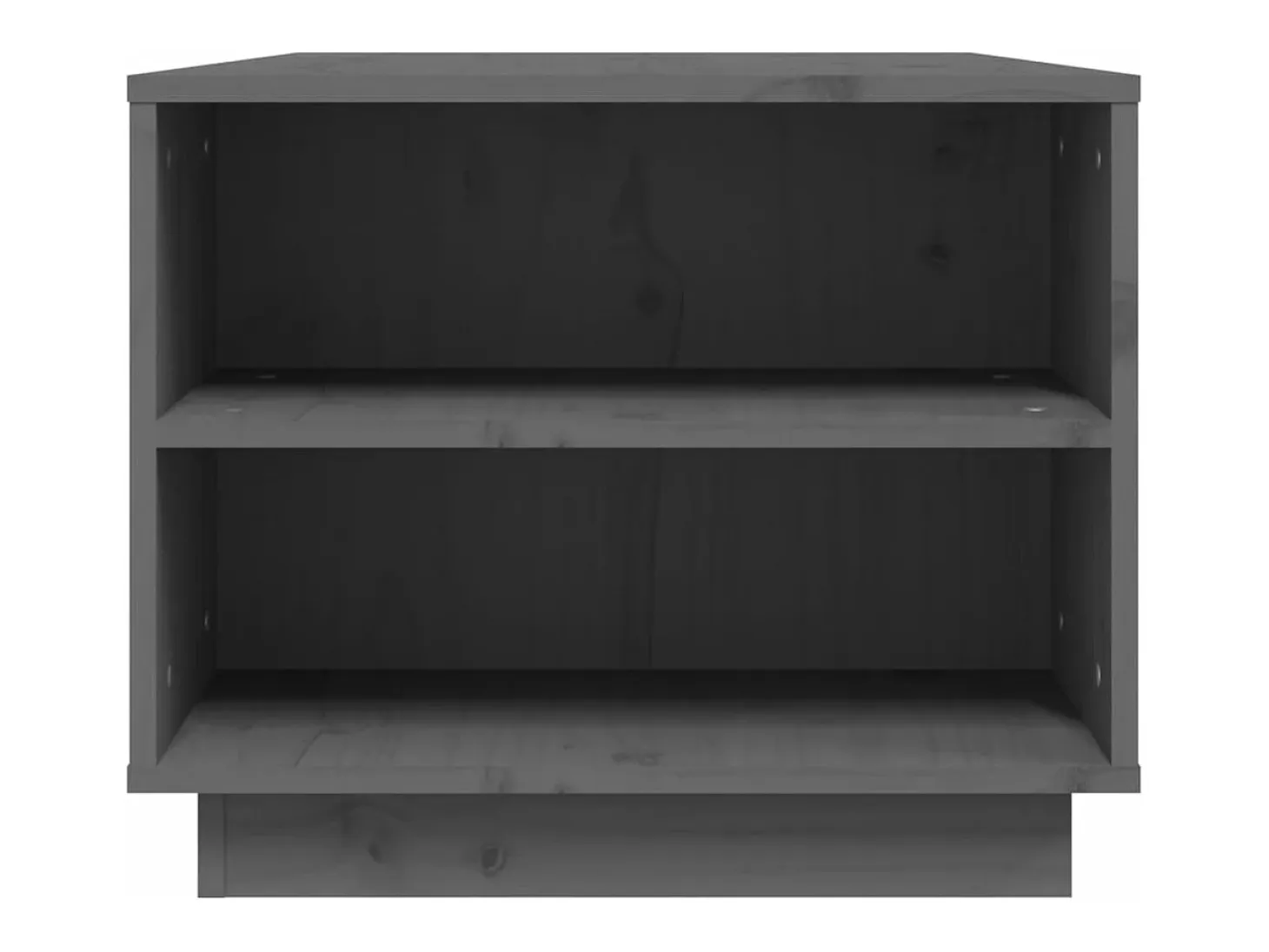 Mesa de centro de madera maciza de pino gris 90x49x40,5 cm