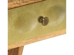 Mesa de centro de madera maciza de mango 90x50x40 cm