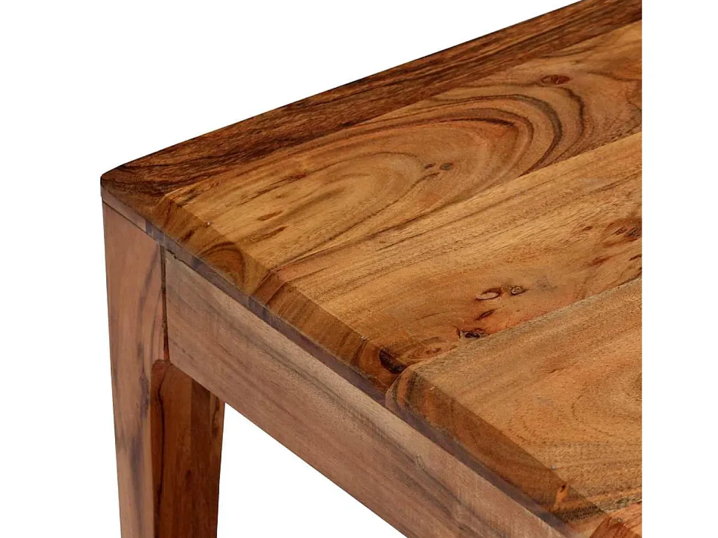 Mesa de centro de madera maciza 88x50x38 cm