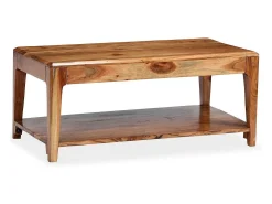 Mesa de centro de madera maciza 88x50x38 cm