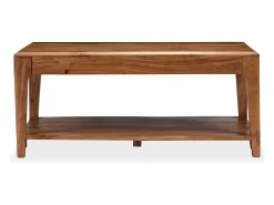 Mesa de centro de madera maciza 88x50x38 cm