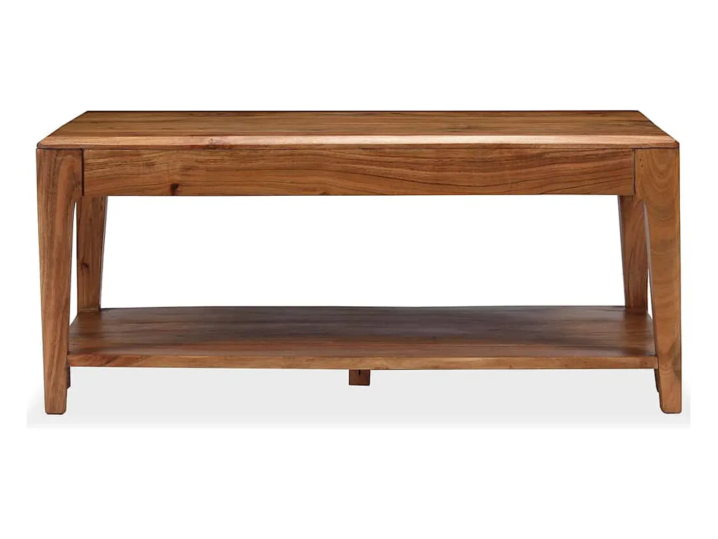 Mesa de centro de madera maciza 88x50x38 cm