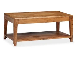 Mesa de centro de madera maciza 88x50x38 cm