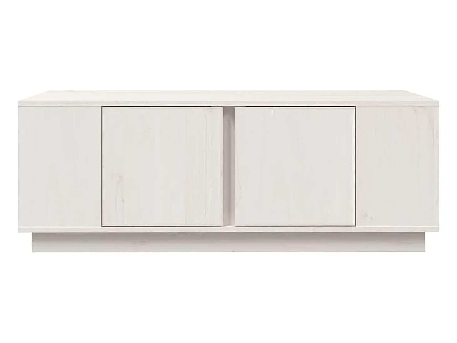Mesa de centro de madera maciza de pino blanco 110x50x40 cm