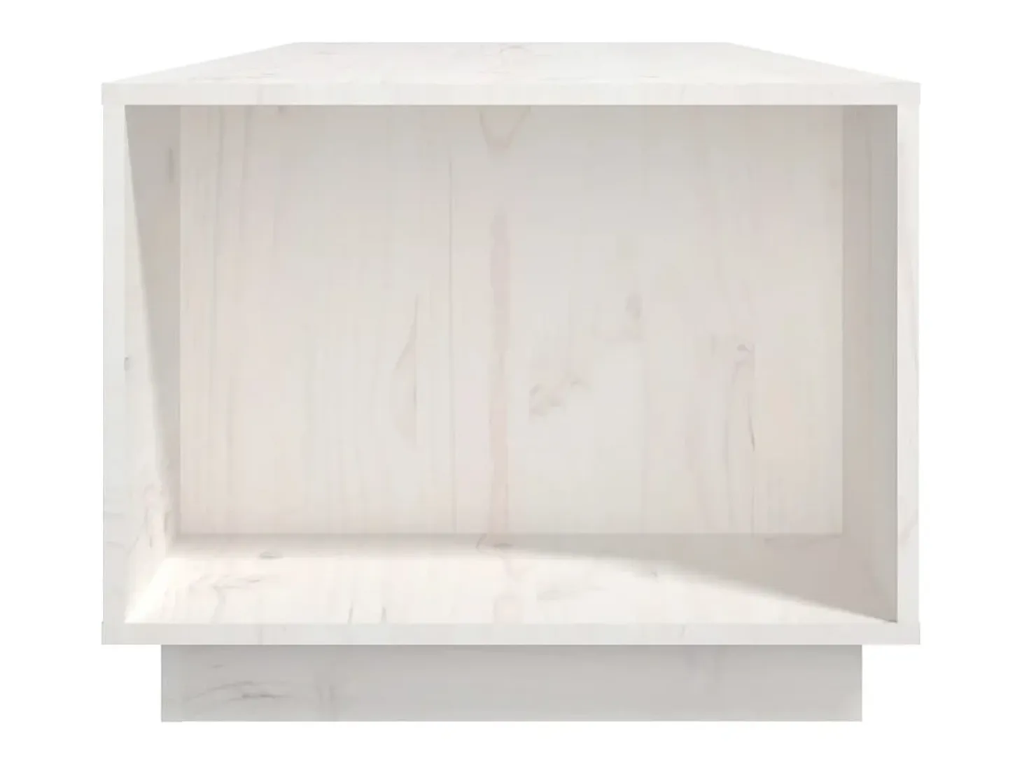 Mesa de centro de madera maciza de pino blanco 110x50x40 cm